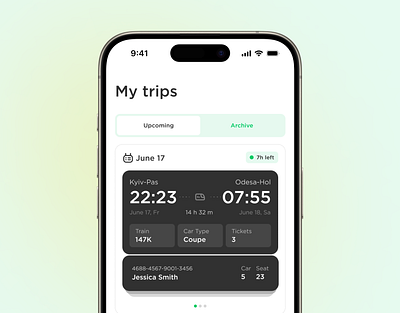 Ticket Booking App Design app booking green interaction mobile railway tickets tickets travel uiux usability