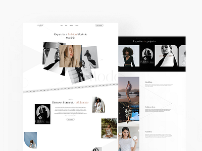 Model Portfolio Website UI design fashion website model portfolio portfolio website ui design web design website ui