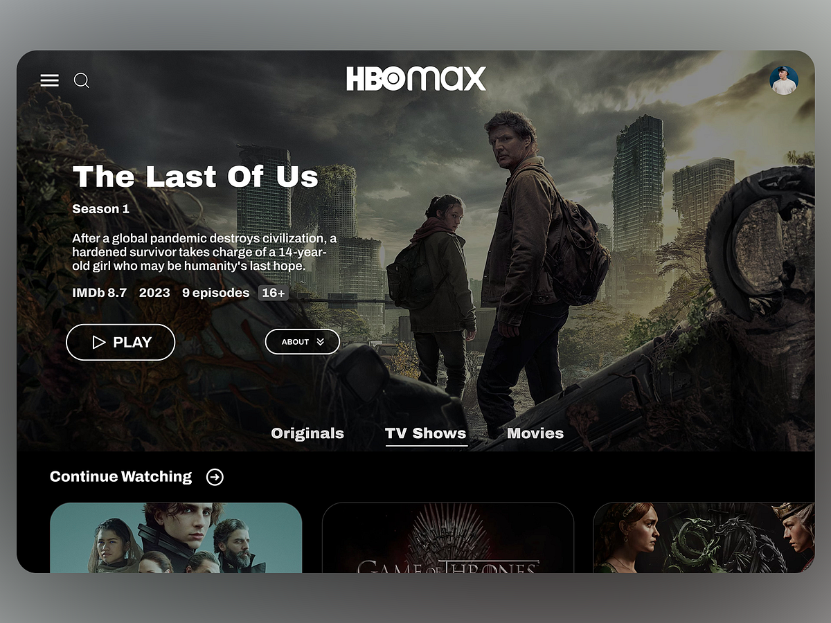 HBOMAX - Movie Landing Page by Caleb Moore on Dribbble