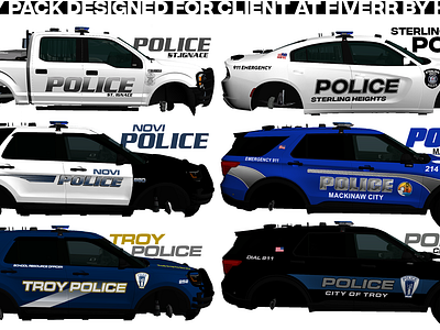 I made Livery pack for different Fivem pd Vehicles. design fivem gaming graphic design gta gtaroleplay