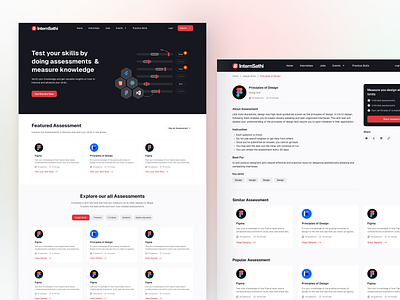 Assessment Feature - Internsathi app design assessment clean creative design ui