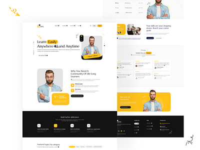 Personal Website UI Design for Teachers branding personalbranding responsivedesign ui uiuxdesign webdesign