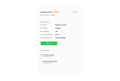 Invoice Details graphic design ui