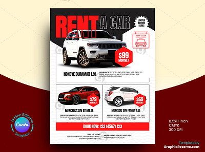 Rent A Car Flyer Canva Layout Design automobile flyer canva template automobile service flyer automobiles marketing template car rent flyer car rental design canva template car rental flyer rent a car flyer rent a car flyer canva template