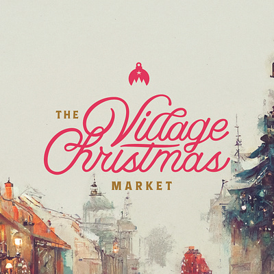 The village Christmas branding christmas design graphic design icon lettering script vector village