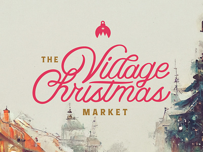 The village Christmas branding christmas design graphic design icon lettering script vector village