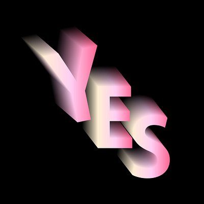 3D YES 3d branding graphic design illustration