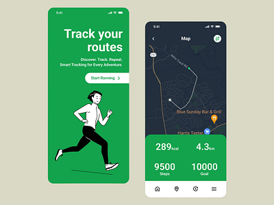 Health Tracker Mobile App activity analyze app application branding design goal tracking health mobile app health mobile application helthcare location mobile mobile app mobile application mobile design route route tracker website wellness wellness app