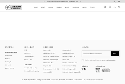 Desktop wireframe of the DF Sport Specialist website ux ux assessment wireframe