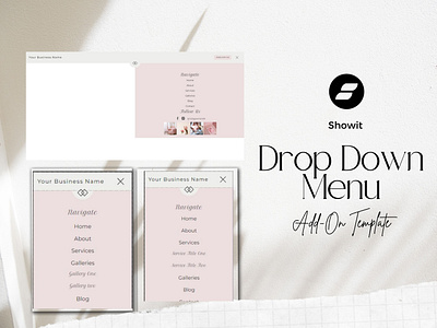 Showit Drop Down Menu showit showit addon showit canvas showit template showit website