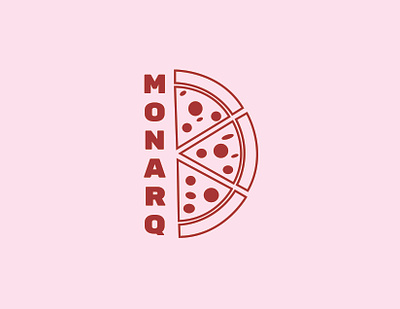 MONARQ Pizza brand identity branding creative design design graphic design illustration logo vector vector art vector illustration