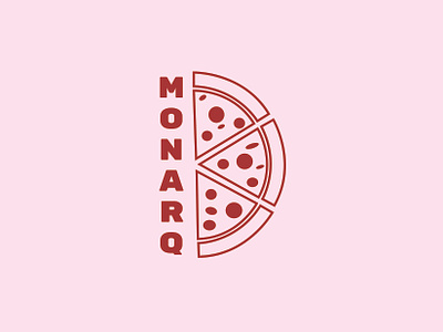 MONARQ Pizza brand identity branding creative design design graphic design illustration logo vector vector art vector illustration