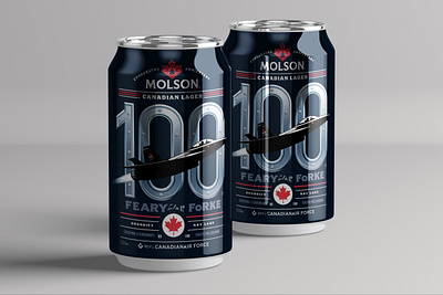 Molson's Drink can design black and purple graphic design