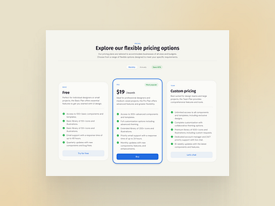 Pricing section | Building Blocks UI Kit app components design figma interface layers ui ux