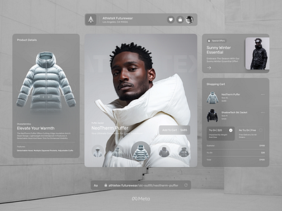 Meta-Glass: Revolutionizing Virtual Fashion E-Commerce 👓 3d 3ddesign ar augmentedreality conceptdesign digitalfashion ecommerce fashion fashiontech futuretech immersiveexperience interactiondesign metaglass motiondesign productdesign uidesign uiux uxdesign virtualreality vr