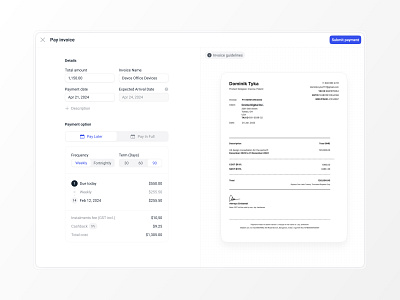 Pay Invoice Page app clean design invoice minimal pay saas ui ux