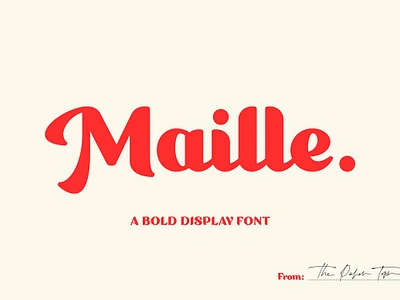 Maille - Bold Display Font advertising bold bold font branding cool curvy font display font ligatures logo font maille bold display font minimal retro round sans serif stylistic alternates vintage