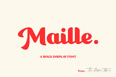 Maille - Bold Display Font advertising bold bold font branding cool curvy font display font ligatures logo font maille bold display font minimal retro round sans serif stylistic alternates vintage