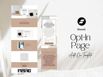 Showit Opt-In Page Template showit showit addon showit canvas showit template showit website