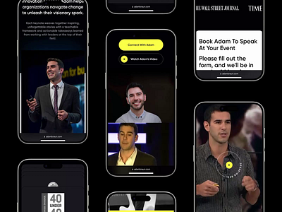 Adam Braun Mobile Website Design animation branding design graphic design interaction design interface mobile mobile website motion graphics personal branding responsive design responsive website ui user experience user interface ux ux design web design website