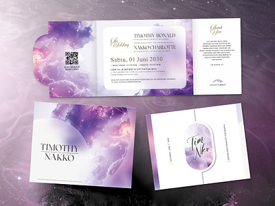 Wedding Invitation - Galaxy Theme branding galaxy graphic design invitation prind design wedding