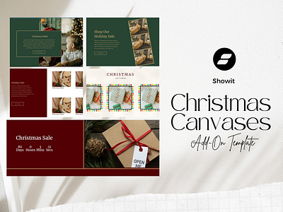 Showit Holiday Canvases showit showit add on showit canvases showit template showit website