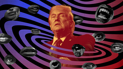 Election opinions collage election galaxy mouth opinions psychedelic swirls trump usa voices