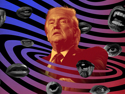 Election opinions collage election galaxy mouth opinions psychedelic swirls trump usa voices