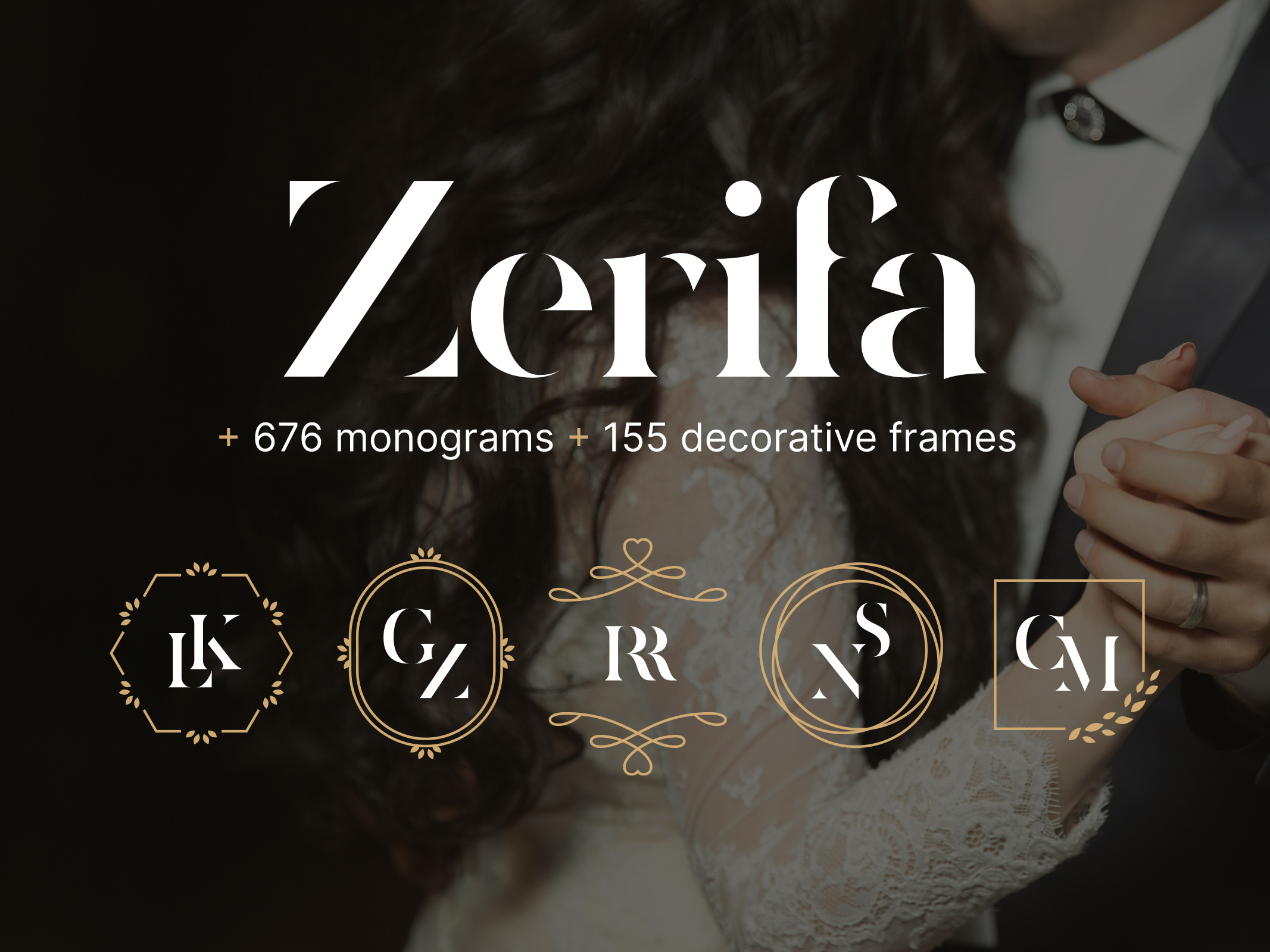 Zerifa – Stencil Serif Monogram Font branding font bride decorative frames groom initials ligature font logo creator logo design logo font logo typeface monogram typeface monogram world serif font stencil serif type design typography wedding design wedding font wedding invitation wedding monogram