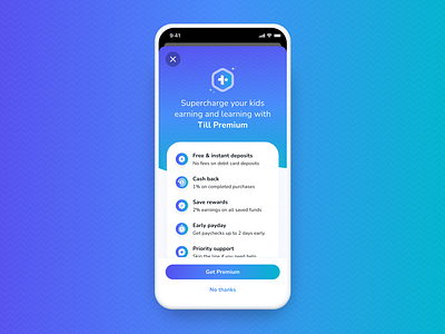 Till Financial Premium Subscription Upsell branding fintech fintech app ios app logo premium subscription