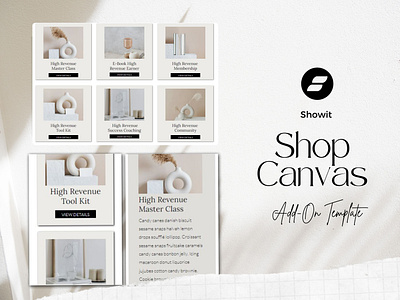 Showit Shop Canvas Template showit showit addon showit canvas showit template showit website