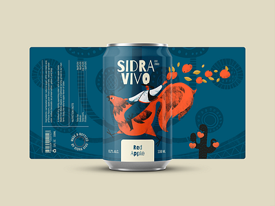 Sidra Vivo - Can Label Design ai ai generated design branding can can design illustratior illustrator label design packaging design photoshop