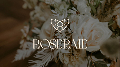 Roseraie Event Decor . branding event decor flower logo flowers graphic design logo roses