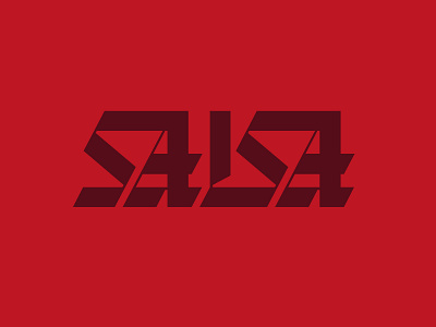 Salsa Lock-up blackletter design lettering logo red salsa type