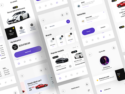 Car App Design app design figma illustrator mobile app mobile app design photoshop ui ui design uiux uiux design ux ux design