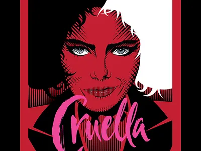 Cruella art design digitalart illustration illustrator macipad posterdesign vector