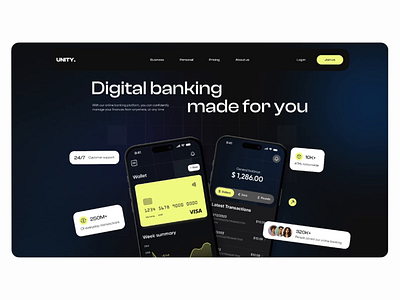 UnityBank Website Online Banking banking figma finance landing ui ux website