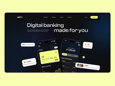 UnityBank Website Online Banking banking figma finance landing ui ux website