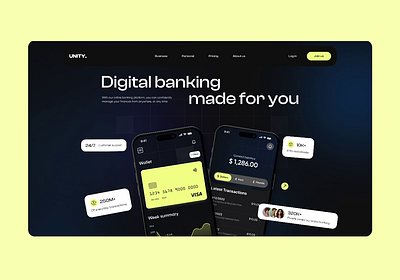 UnityBank Website Online Banking banking figma finance landing ui ux website