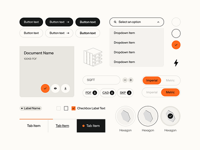 Light/Dark Mode UI Elements behance branding button case study checkbox customize dark mode dropdown icon light mode menu product product visualizer tab ui ui design ui elements uxui webflow