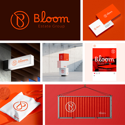 Bloom branding blogo brand identity branding construction logo logo logo design real estate logo visual identity