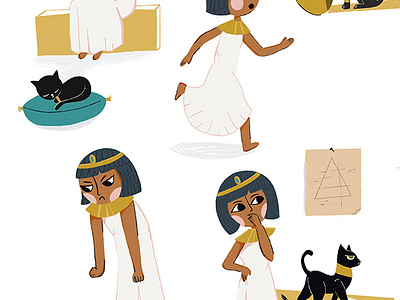 Cleopatra Poses character design character poses childrens book childrens illustration illustration