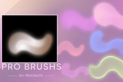 30+ Procreate Glow Brushes design font sans serif graphic design illustration vector