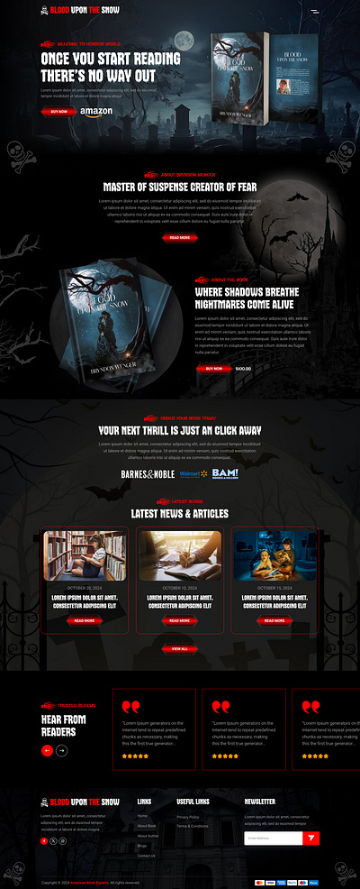 Horror & Spooky Book Design booklovers creative horrorbook horrorstories spookydesign ui webdesign