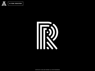 R FOR ROUTER branding design icon internet letter lettering logo logomark mark minimal monogram r router simple typography wifi