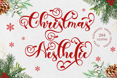 Christmas Aesthetic beautiful branding christmas design font font design graphic design handwritten illustration logo lovely party santa script ui wedding winter