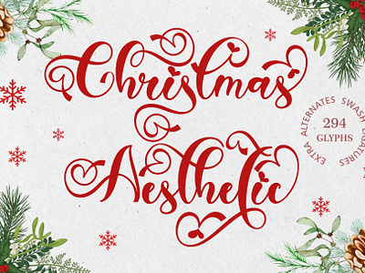 Christmas Aesthetic beautiful branding christmas design font font design graphic design handwritten illustration logo lovely party santa script ui wedding winter