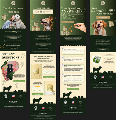 Email Designs for Wiffy Pets email design graphic design illustration marketing poster design