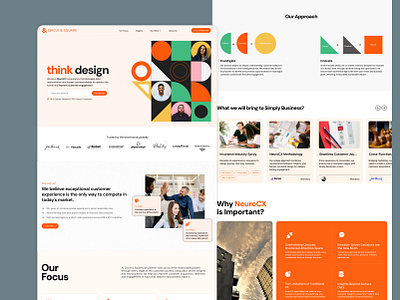 Circle & Square SAAS Design figma geometric interaction design isometric landing landingpage product productdesign prototype saas saaspage shapes uiux webdesign wireframe