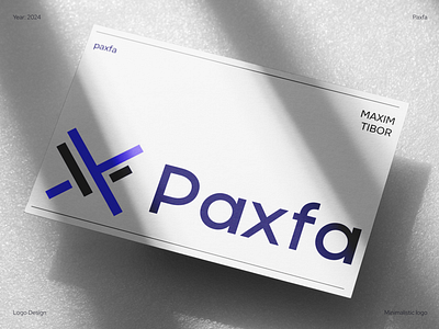 Paxfa Ⅹ branding clean logo crypto logo digital logo logo design saas logo simple logo tech logo x x logo